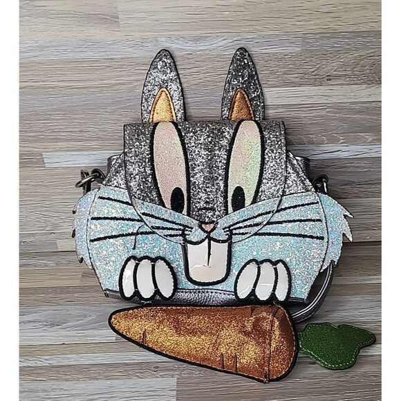 Danielle Nicole Looney Tunes Bugs Bunny Glitter Purse Crossbody READ!! - Picture 1 of 16